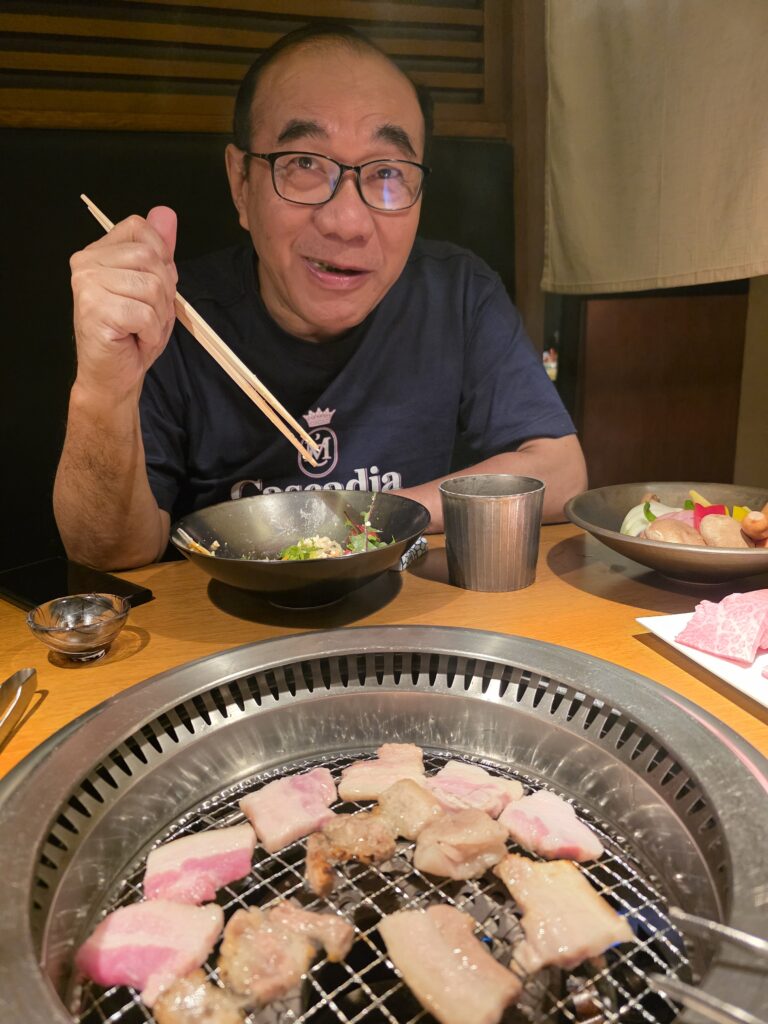 Excellent Saga Gyu marbled Beef barbequed to perfection and melt in your mouth.