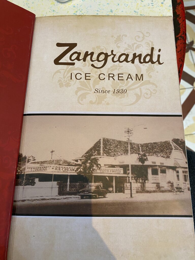 Ice Cream House of Zangrandi's Menu