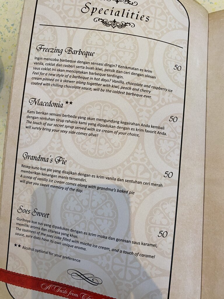 Ice Cream House of Zangrandi's Menu