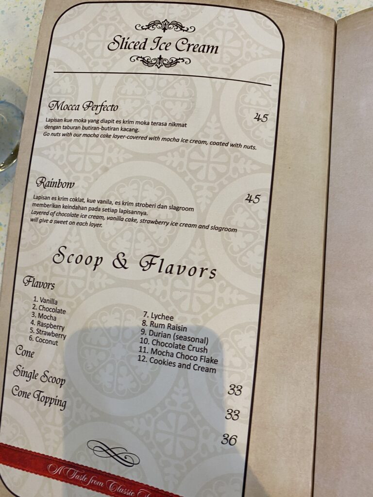 Ice Cream House of Zangrandi's Menu