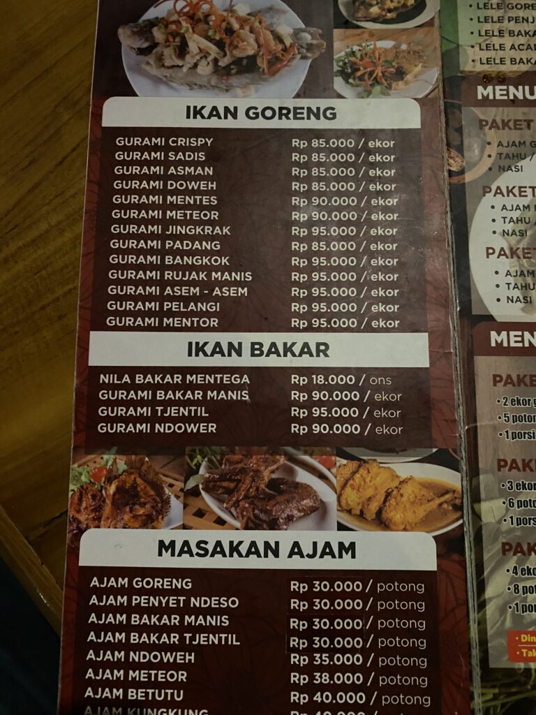 Wisata Dinner at Warung Wareg