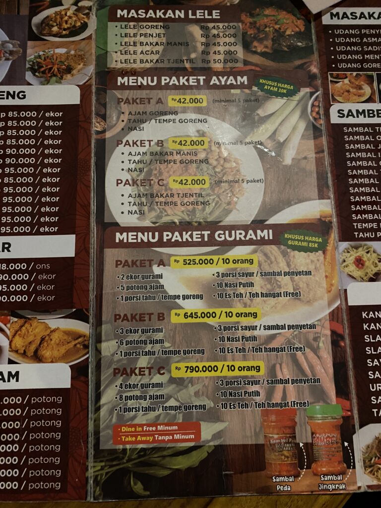 Wisata Dinner at Warung Wareg