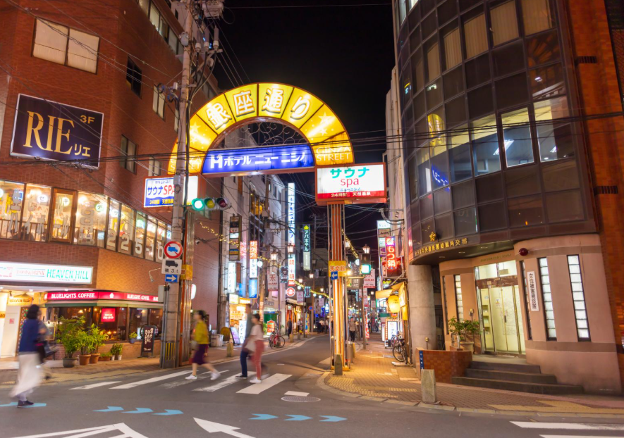 Tenmonkan district for dinner