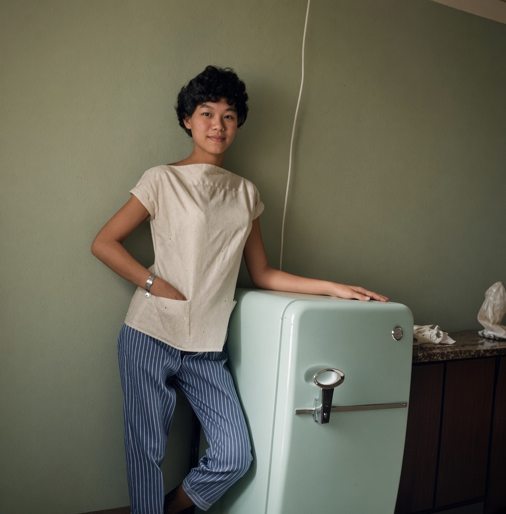 Chan Yee Keng at old Jurong home - Dining Room (1960)