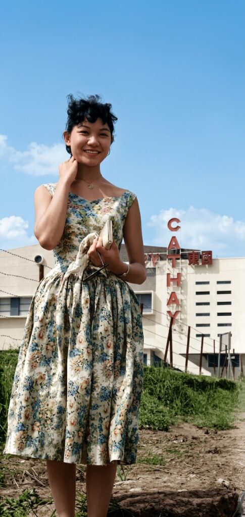 Chan Yee Keng at Cathay Cinema Building (1959)