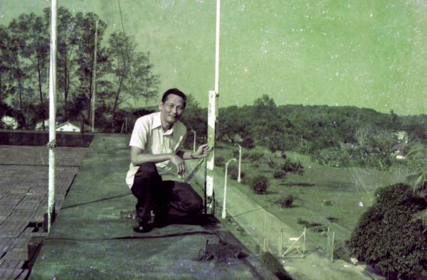 1974 Woon Khai Boon on the Jurong Radio Trasmitting Station roof top