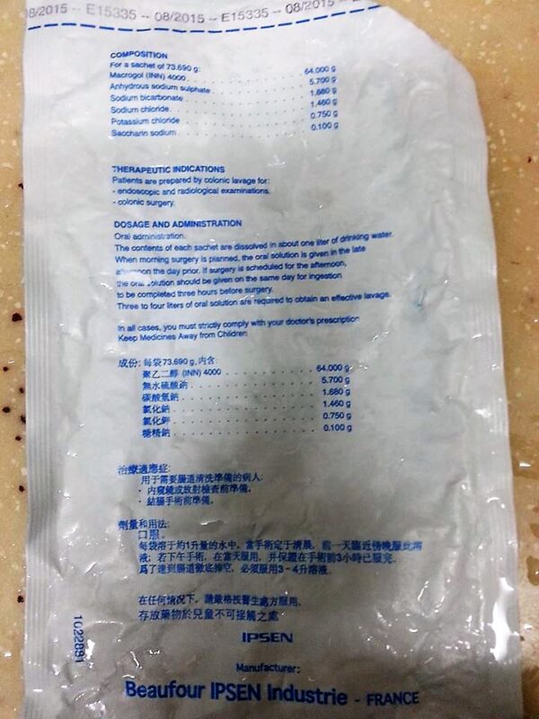 2013 Colonscopy Fonstran Drinks instructions