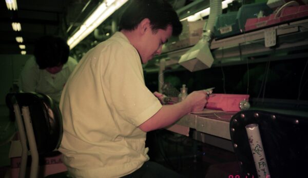 1989 Sally working at JVC