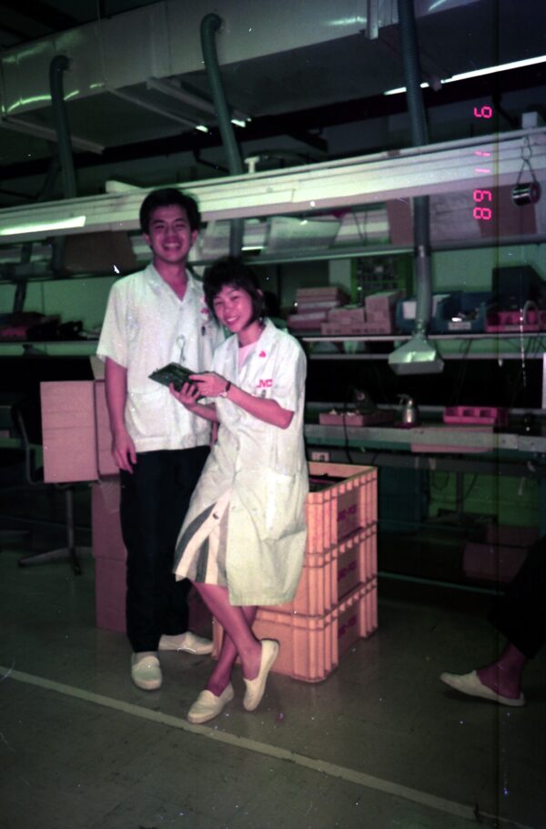 1989 Sally working at JVC