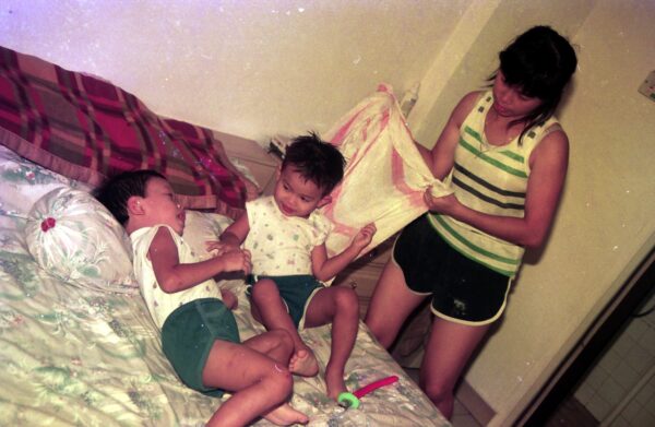 1990 Derrick and Eric at Ghim Moh Home