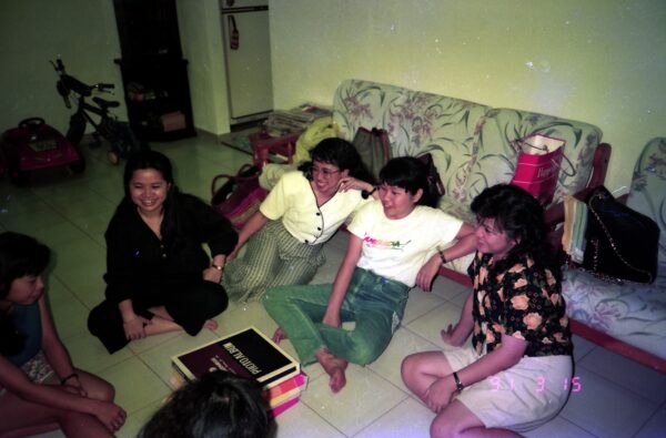 1991 Chinese New Year celebration with relatives