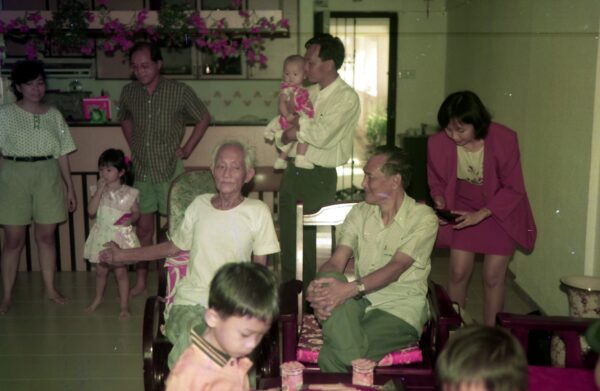 1991 Chinese New Year celebration with relatives