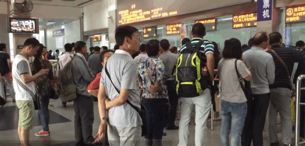 Guilin Railway Ticketing Counters area