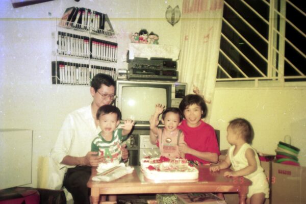 1989 Derrick birthday party three years old