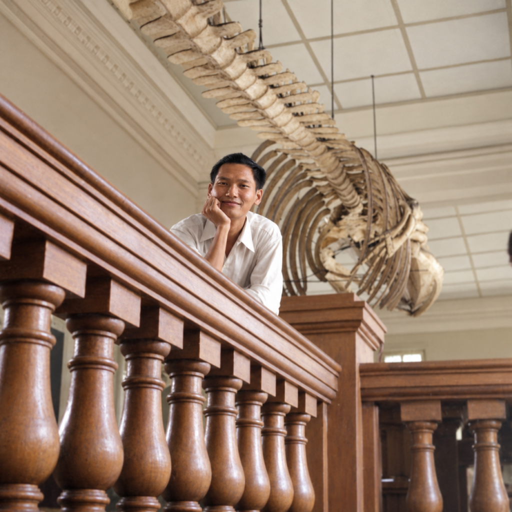 1959 Woon Khai Boon at Raffles Museum (National Museum)