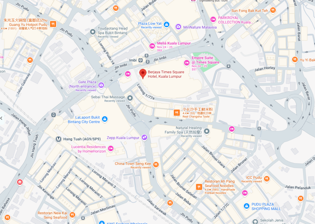 Pudu district - Berjaya Times Square Hotel